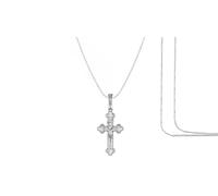 DENMOUS Colgante de cadena de Dios Jesús (colgante con cadena de cuerda) para hombres y mujeres, plata pura, medallón de cadena de Lord Isa masih para buena salud y riqueza-psr7179-1, S, Gema