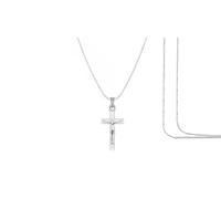 DENMOUS Colgante de cadena de Dios Jesús (colgante con cadena de cuerda) para hombres y mujeres, plata pura, medallón de cadena de Lord Isa masih para buena salud y riqueza-psr7090-1, S, Gema