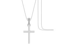 DENMOUS Colgante de cadena de Dios Jesús (colgante con cadena de serpiente) para hombres y mujeres, plata pura, medallón de cadena de Señor Isa masih para buena salud y riqueza-pss7178-1, S, Gema