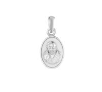 DENMOUS Colgante de plata de ley 92.5 con diseño de Dios Shree Sai Baba/Satya Sai Baba para hombres y mujeres, medallón de plata pura para la buena riqueza y la salud, 29, S, Plata de ley Plata de ley