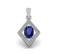 DENMOUS Colgante de zafiro azul natural de 11,00 ratti/10,25 quilates con forma ovalada para mujeres y hombres--B0C2VVFW-DNM