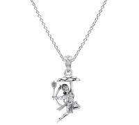 DENMOUS Dios Hanuman - Colgante de cadena (colgante con cadena de ancla, 55,88 cm) para hombres y mujeres, plata pura, medallón de cadena para buena salud y riqueza, mpsa7124-1, S, Gema