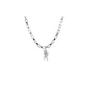 DENMOUS Dios Hanuman - Colgante de cadena (colgante con cadena de caja, 55,88 cm) para hombres y mujeres, plata pura, medallón para buena salud y riqueza, mpsb7149-1, S, Gema