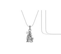 DENMOUS Dios Hanuman - Colgante de cadena (colgante con cadena de serpiente, 55,88 cm) para hombres y mujeres, plata pura, medallón para buena salud y riqueza, mpss7132-1, S, Gema