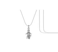 DENMOUS Dios Hanuman - Colgante de cadena (colgante con cadena de serpiente, 55,88 cm) para hombres y mujeres, plata pura, medallón para buena salud y riqueza, mpss7276-1, S, Gema