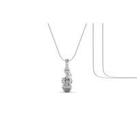 DENMOUS Diosa Maa Lalitha Parameswari - Colgante de cadena (colgante con cadena de serpiente, 55,88 cm), plata pura, señor Ma Lalita, Sahasranamam, Tripura Sundari, medallón para buena salud y