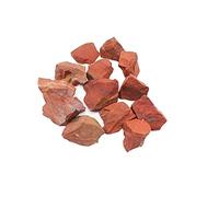 DENMOUS Jaspe rojo natural 500 g - Piedra bruta - Jaspe rojo - Piedra preciosa en bruto - Piedra preciosa para curar Reiki, meditación, corrección Vastu y decoración del hogar (500, Small, Gema