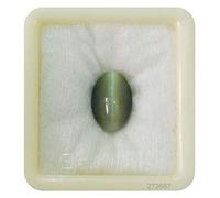 DENMOUS Ojo de gato natural energizado de 8 quilates, sin calentar, sin tratar, ojos de gato, lehsunia, piedra Ketu I, piedra preciosa suelta por laboratorio certificado-D01B0B5LP93