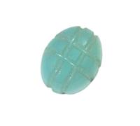 DENMOUS Ovalos tallados de ónix azul cielo, piedra preciosa de 3,2 quilates, tamaño del anillo para rectificar el dosha astrológico del planeta Saturno en la casa del horóscopo 6, 8ª o 12ª-B08BC5Y7