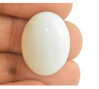 DENMOUS Piedra de ópalo blanco ratti certificada 6.25 (Australiana) extraída ovalada para astrología-B09RW1G3-DNM