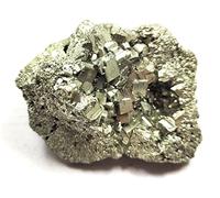 DENMOUS Piedra de pirita dorada natural en bruto de oro para atraer riqueza, dinero, negocios, suerte, abundancia, prosperidad, vastu-B0BZMG45, S, Gema