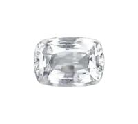 DENMOUS Piedra de zafiro blanco de 7,25 quilates, certificado original por el laboratorio Pukhraj Ratan para anillo colgante pulsera de hombres y mujer-B0DKC1S7-2541, S, Gema