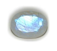 DENMOUS Piedra lunar facetada natural, forma ovalada, piedra preciosa Chandrakanta, 7 ratti, 6,4 quilates, calidad Aaa suelta-B01MQPSJDN