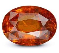 DENMOUS Piedra natural de 6,25 ratti de 5,61 quilates con certificado Hesonita granate Hesonita A1+, piedra preciosa astrológica suelta, B0DJT27X-01