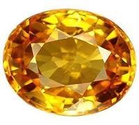 DENMOUS Piedra preciosa cultivada de zafiro amarillo de 7,25 ratti de 6,00 quilates certificada, piedra Pukhraj cultivada probada en laboratorio, propósito astrológico-B08SR4L3, S, Gema