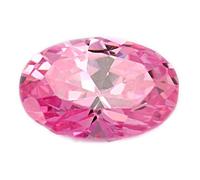 DENMOUS Piedra preciosa de corte ovalado de circonita rosa de 7,50 quilates, certificada en laboratorio, piedra preciosa suelta para hombre o mujer, piedra preciosa suelta para fabricación de joyas