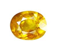 DENMOUS Piedra preciosa de zafiro amarillo cultivada de 6,25 ratti de 5,00 quilates, certificada y cultivada de Pukhraj, probada en laboratorio, propósito astrológico-B0CKWGY700