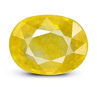 DENMOUS Pukhraj Stone Original Certified Natural Yellow Sapphire Gemstone 7.25 Ratti-AMZ13158