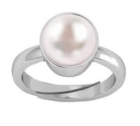 DENMOUS South Sea Pearl 8.25 Ratti 7.00 quilates perla natural original certificado Moti ajustable astrológico Panchhdhaatu/Ashtadhatu anillo para hombres y mujeres--B0DKK1X4-2541, S, Gema