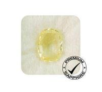 DENMOUS Zafiro amarillo cultivado de ratti original de 6,00 quilates/7,00, piedra Pukhraj sin tratar, zafiro de Ceilán, piedra natural certificada A++, calidad A++, B0DKC3R7-2541, S, Gema