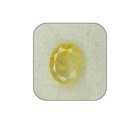 DENMOUS Zafiro amarillo Pukhraj de calidad A natural de 8,25 ratti / 7,70 quilates, piedra preciosa suelta original certificada sin calefacción y sin tratar-AMZ13617