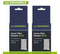 Dennerle 2X Corner Filtro Element 40/60 Ersatzfilterkartusche Vellón Especial