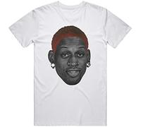 Dennis Rodman Big Head Chicago Basketball Fan T Shirt(X-Large)