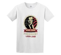 Denny Crane The President Lock N Load Men Adult Short Sleeve White, blanco, S