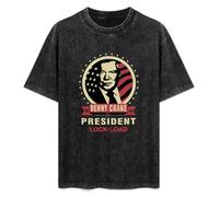 Denny Crane The President Lock N Load Men's T-Shirt Unisex Black Cotton Print tee Shirts S