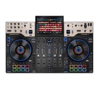 Denon DJ PRIME 4 G2 Sistema Controlador DJ con Stems Integrado | 4 Decks, pads MPCe multizona, palancas de FX, interfaz DMX integrada, streaming por Wi-Fi, Bluetooth, jog wheels de 8"