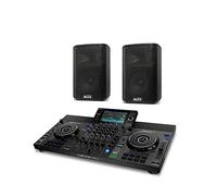 Denon DJ SC LIVE 4 y 2x Alto Professional TX308, Controlador DJ Autónomo, Mezclador 4 Canales, Streaming, WiFi, Altavoces y 2x Altavoz Autoamplificado de 350 W con Woofer de 8" para DJ