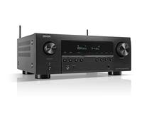 DENON Receptor AV De 7.2 Canales con Dolby Atmos, DTS X, 6 Entradas y 2 Salidas Hdmi, 8K Hdmi, Bluetooth, WLAN, Airplay 2, Heos Multiroom, Compatible con Alexa, Color Negro