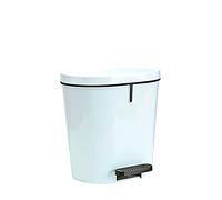 Denox Cubo de Basura con Pedal y Cubeta Extraíble, capacidad de 8L y color Blanco. Diseño Compacto y Funcional