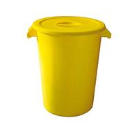 Denox DEN090 Cubo Industrial 100 litros. Colores, Amarillo, diámetro 515x670 mm