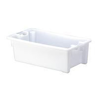 Denox DEN160 Caja de ordenación apilable y encajable 60 litros, Blanco, 60 L