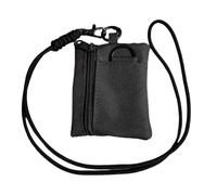 Dense Outdoor Rudiments Owner - Bolsillo para monedas con cremallera, tela de poliamida permanente, llavero delgado, apto para viajes, multifuncional, soporte para códigos al aire libre, Black, Mass