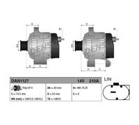 DENSO Alternador Generador 210A 14V para BMW Z4 Roadster 3er Touring