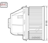 DENSO Calefactor Ventilador Interior Para Ford Focus II DA_ HCP DP FFS