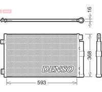 DENSO Condensador De Aire Acondicionado Con Secador Para Fiat 500E Eléctrico 3+1