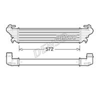 DENSO Intercooler Apto para Fiat 500L 199_ Tipo Familiar 356_ DIT09114