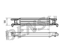DENSO Intercooler Refrigerador de Aire de Admisión Enfriador Turbo DIT01001