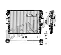 DENSO Radiador refrigeración del motor Ancho de red 456mm Longitud de red 650mm Profundidad de red 32mm Compatible con IVECO DAILY III Caja/Chasis DRM12005