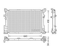 DENSO Radiador Refrigerante Para Mercedes-Benz Clase B W246
