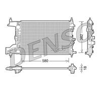 DENSO Radiador Refrigerante Para Opel Astra J 1.4 P12 1.8 1.6