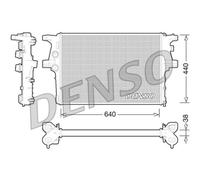 DENSO Radiador Wasserkühler Motorkühler Aluminio para Iveco Daily VI Kasten