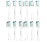 Densuuclin Cabezales de repuesto para cepillo de dientes Philips Sonicare y más asas de clic (12 unidades), color blanco