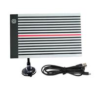 Dent Detector, Compact Reflection Light, Striped Panel Board, 9.45x5.91x0.24 inches Durability Reflector Auto Tool, Three-Speed Visual Aid for Car, Body Repair, Garage and Maintenance Shop