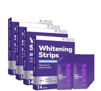 Dent Teeth Whitening Strips, Purple Whitening Strips Help Reduce Surface Stains, Easy Daily Oral Care Whitening Treatment for Adults Bright Smile Dental Care (4 Box)