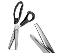 Dentadas Tijeras, Tijeras de Sastre, de Acero Inoxidable Serrado y Borde Festoneado Cuchillas, Profesional Costura Craft Corte, Tailor Zig-zag Herramienta, Tela Decoración de Agarre Suave Mano