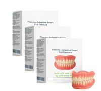 Dentadura completa inteligente termoadaptativa, dentaduras postizas premium que necesitan niños, juego de dentaduras postizas de silicona suave, dentaduras postizas inferiores para hombres y mujeres